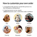 925 Silver Personalized Photo Projection Necklace Heart Butterfly Pendant