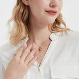 925 Silver Photo Projection Necklace Heart Butterfly Pendant