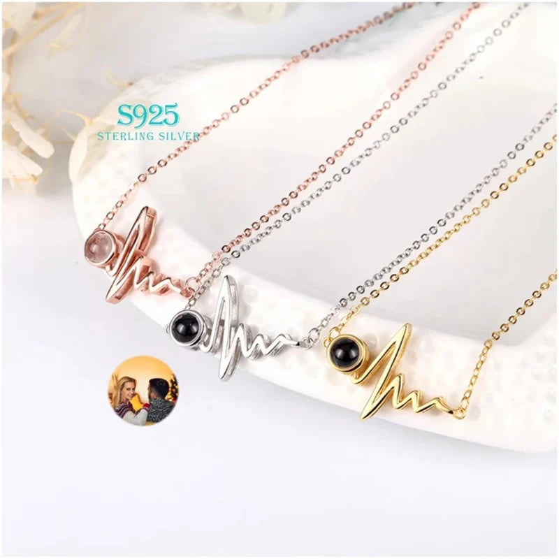 925 Silver Photo Necklace Pet Memorial Family Gift