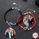 925 Silver Eyes Bracelet Personalised Photo Anniversary Gift