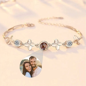 925 Silver Photo Bracelet Personalized Heart Pendant Bracelet