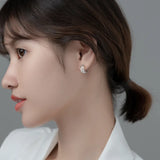 925 Silver Punk Hip-Hop Geometric 3-Layer Hoop Earrings