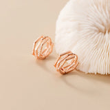 925 Silver Punk Hip-Hop Geometric 3-Layer Hoop Earrings