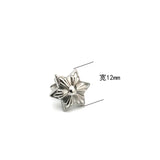 925 Silver Hexagram Earrings Unisex Rock Hip Hop Style