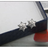 925 Silver Hexagram Earrings Unisex Rock Hip Hop Style