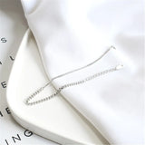 925 Silver Punk Splicing Chain Bracelet Women Classic Party Jewelry