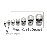 925 Silver Skull Bead 3D Skeleton Spacer for Bracelet
