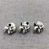 925 Silver Skull Bead 3D Skeleton Spacer for Bracelet