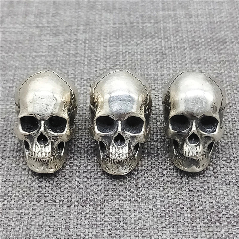 925 Silver Skull Bead 3D Skeleton Spacer for Bracelet