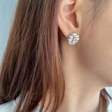 925 Silver Punk Weird Face Stud Earrings