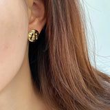 925 Silver Punk Weird Face Stud Earrings