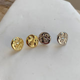 925 Silver Punk Weird Face Stud Earrings