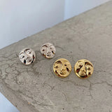 925 Silver Punk Weird Face Stud Earrings