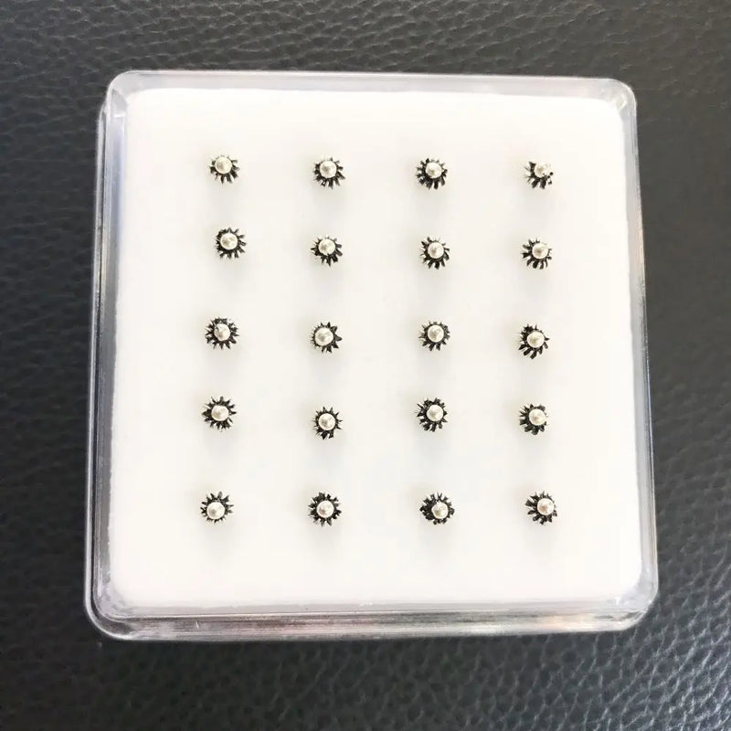 925 Sterling Silver Pure Nose Studs Thai Silver Nose Piercing Jewelry