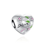 925 Silver Purple Daisy Flower Butterfly Safety Chain Charm