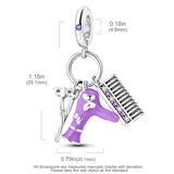 925 Silver Purple Hair Elements Pendant for Woman