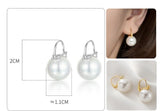 925 Silver Shell Pearl Hoop Earrings for Women Fine Jewelry BSE923