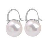 925 Silver Shell Pearl Hoop Earrings for Women Fine Jewelry BSE923