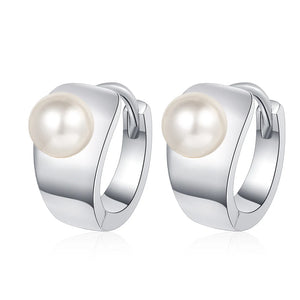 925 Silver Shell Pearl Zircon Earrings for Women BSE710