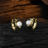 925 Silver Shell Pearl Zircon Earrings for Women BSE710
