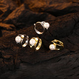 925 Silver Shell Pearl Zircon Earrings for Women BSE710