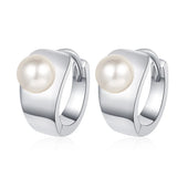 925 Silver Shell Pearl Zircon Earrings for Women BSE710