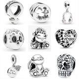 925 Silver Rabbit Sheep Skull Clover Beads for Charm Bracelet