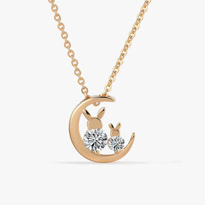 925 Silver Rabbit Zircon Choker Necklace For Women