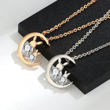 925 Silver Rabbit Zircon Choker Necklace For Women