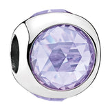 925 Silver Radiant Droplet Beads Charms Multicolor Crystals DIY Bracelets
