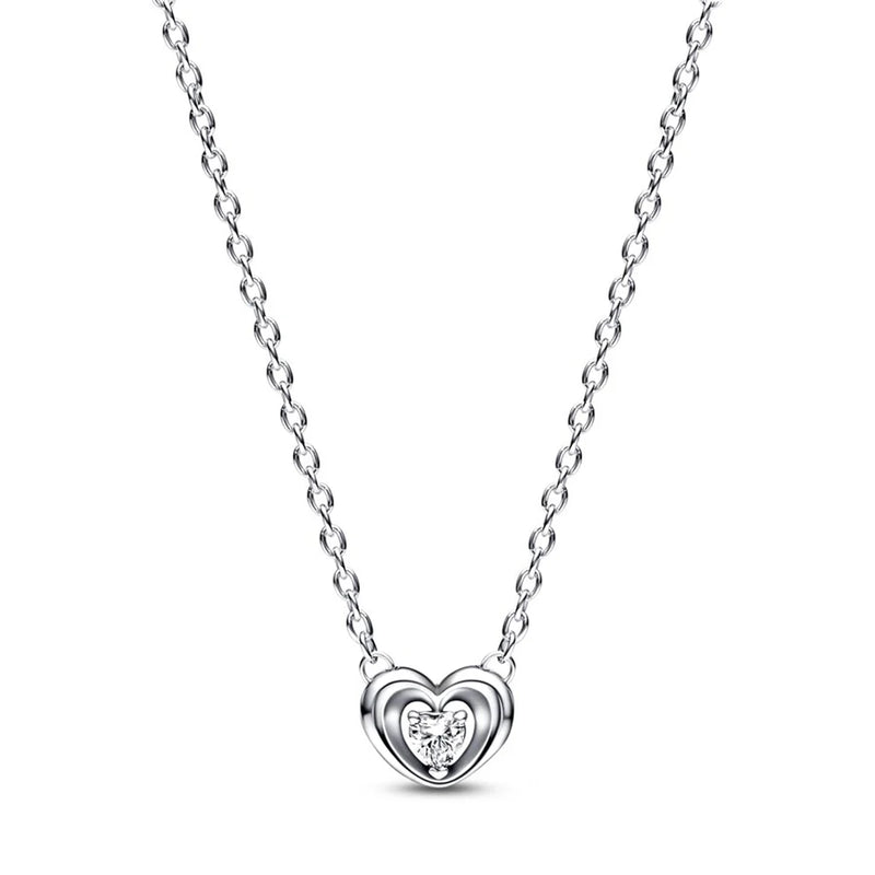 925 Silver Radiant Heart Necklace for Women Gift