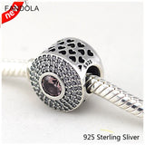 925 Silver Radiant Splendor Pink Crystal & Clear CZ DIY Bracelet Bead