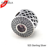 925 Silver Radiant Splendor Pink Crystal & Clear CZ DIY Bracelet Bead