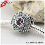 925 Silver Radiant Splendor Pink Crystal & Clear CZ DIY Bracelet Bead