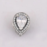 925 Sterling Silver Teardrop Water Drop Beads for Bracelets DIY