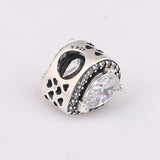 925 Sterling Silver Teardrop Water Drop Beads for Bracelets DIY