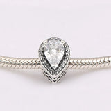 925 Sterling Silver Teardrop Water Drop Beads for Bracelets DIY