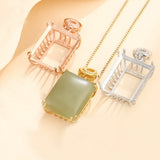 925 Silver Rectangle Pendant Setting for 17X21mm Gemstone