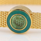 925 Silver Reflexions Green Circle Clip Charm Fits Bracelets