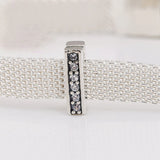 925 Silver Reflexions Love Heart Charm Rose & Clear CZ Jewelry