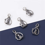 925 Silver Buddha Bamboo Dangler Charm Necklace Bracelets