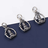 925 Silver Buddha Bamboo Dangler Charm Necklace Bracelets