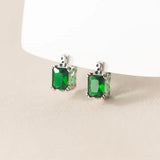 925 Silver Retro Crystal Clip Earrings 14K Plated Wedding Jewelry