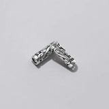 925 Sterling Silver Flower Tube Beads 16mm DIY Jewelry Making