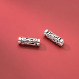 925 Sterling Silver Flower Tube Beads 16mm DIY Jewelry Making
