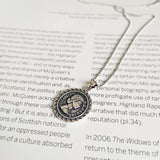 925 Silver Goddess Coin Pendant Necklace Antique Ball Chain Elizabeth Necklaces