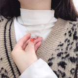 925 Silver Rhinestone Bow Necklace Zirconia Choker
