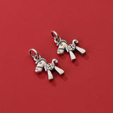 925 Silver Baby Horse Charm Pendant Lucky Blessing DIY Jewelry