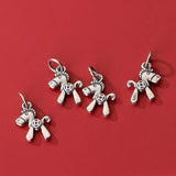 925 Silver Baby Horse Charm Pendant Lucky Blessing DIY Jewelry