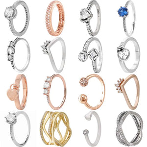 925 Sterling Silver Ring Abstract Elegance Heart-shaped Padlock Love Lock Ring